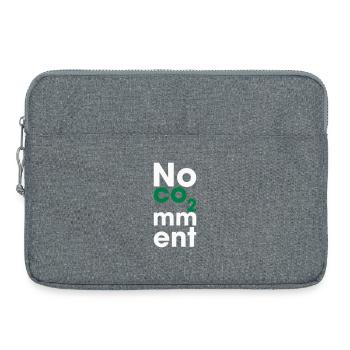 No CO2 Comment – Saubere Energie Statement - Laptoptasche 15" - Grau meliert - Vorne
