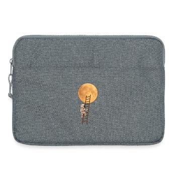 Astronautenleiter zum Mond - Laptoptasche 15" - Grau meliert - Vorne