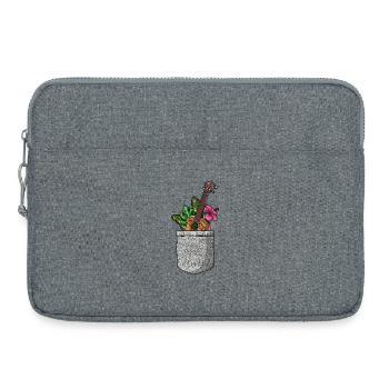 Poche ukélé hawaïen - Sacoche pour ordinateur portable 15 pouces - gris chiné - Devant