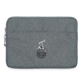 Graphique vintage d’exploration pétrolière - Sacoche pour ordinateur portable 15 pouces - gris chiné - Devant