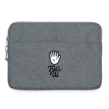 Handwritten “That’s AI” with 6 finger - Laptop bag 15" - heather grey - Front