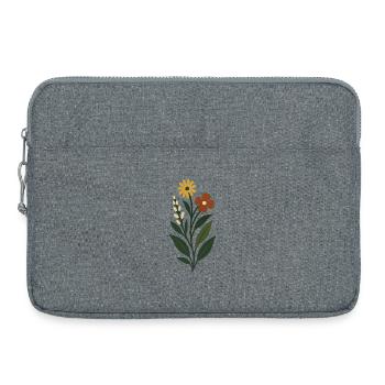 Fleurs de printemps Minimal Art - Sacoche pour ordinateur portable 15 pouces - gris chiné - Devant