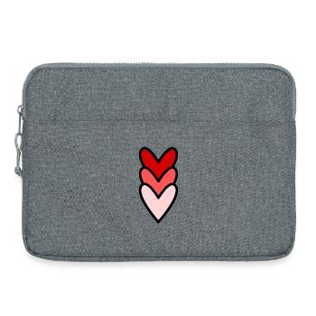 HEART. COUPLE. VALENTINE'S DAY. JUST MARRIED. Bachelorette party. - Laptop bag 15" - heather grey - Front