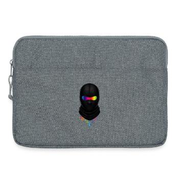 Sturmmaske Regenbogen Streetwear Pride Motiv  - Laptoptasche 15" - Grau meliert - Vorne