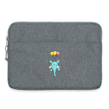 Elefant mit Ballons - Laptoptasche 15" - Grau meliert - Vorne