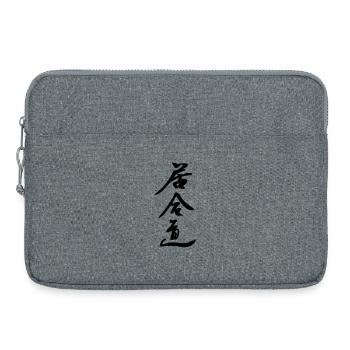Iaido-Kunst des Schwertzeichnens Japanisch - Laptoptasche 15" - Grau meliert - Vorne
