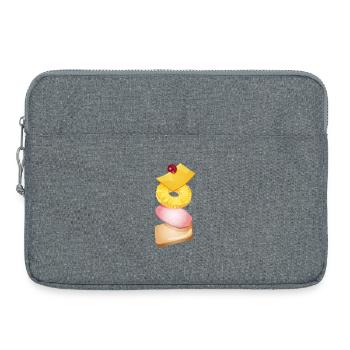 Ananas,fromage,jambon et pain grillé -Toast Hawaii - Sacoche pour ordinateur portable 15 pouces - gris chiné - Devant