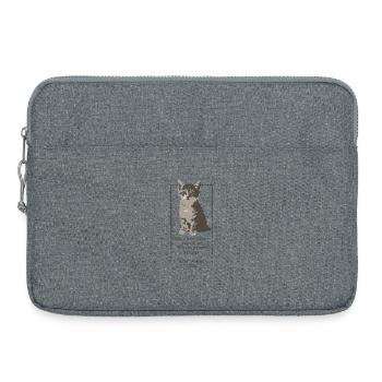 Ich muss nicht immer im Mittelpunkt stehen > CAT - Laptoptasche 15" - Grau meliert - Vorne