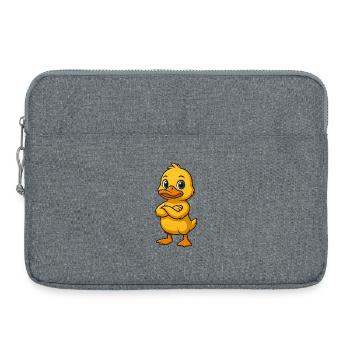 Cool canard gamer confiant bras croisés - Sacoche pour ordinateur portable 15 pouces - gris chiné - Devant