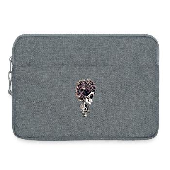 Floral Skull Tree Artistic Design - Laptop bag 15" - heather grey - Front