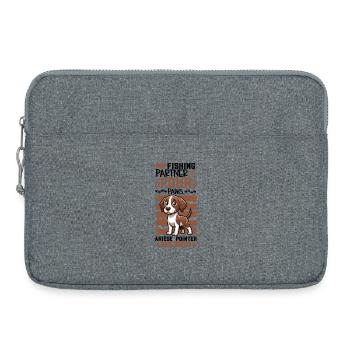 Angeln und Braque de l'Ariège - Laptoptasche 15" - Grau meliert - Vorne