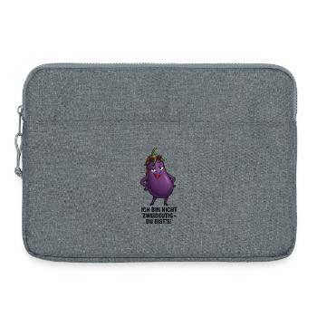Aubergine - Je ne suis pas ambigu Caricature - Sacoche pour ordinateur portable 15 pouces - gris chiné - Devant