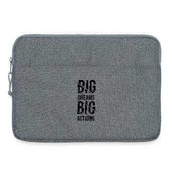 Grand rêve, grandes actions - Sacoche pour ordinateur portable 15 pouces - gris chiné - Devant
