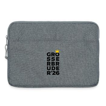 Big Brother 2026 Bébé Grossesse Couronne - Sacoche pour ordinateur portable 15 pouces - gris chiné - Devant