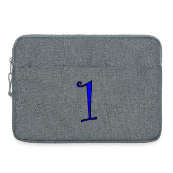 1. 1 AN. 1er ANNIVERSAIRE. ANNIVERSAIRE 1 AN - Sacoche pour ordinateur portable 15 pouces - gris chiné - Devant