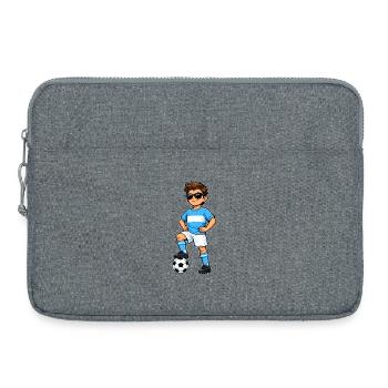 Fußball Junge Argentinien Fan Argentinische Flagge - Laptoptasche 15" - Grau meliert - Vorne