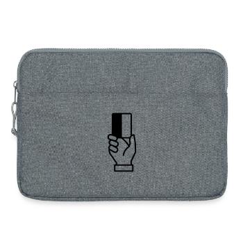 Vecteur d’expulsion de cartes arbitres - Sacoche pour ordinateur portable 15 pouces - gris chiné - Devant