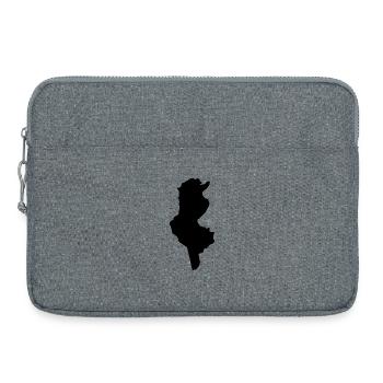 Karte Tunesiens - Laptoptasche 15" - Grau meliert - Vorne
