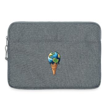 The earth is melting - Laptop bag 15" - heather grey - Front
