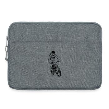 Mountain bikers - Laptop bag 15" - heather grey - Front