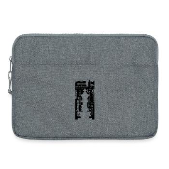 Schach König Typografie Schrift Design Symbol Logo - Laptoptasche 15" - Grau meliert - Vorne