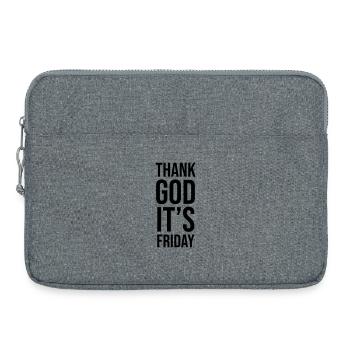Thank God Its Friday - Laptop bag 15" - heather grey - Front