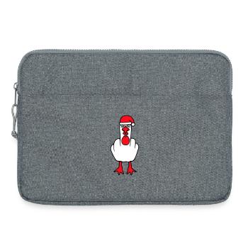 Mouette Doigt d’Honneur Baise Vous Noël En Colère - Sacoche pour ordinateur portable 15 pouces - gris chiné - Devant