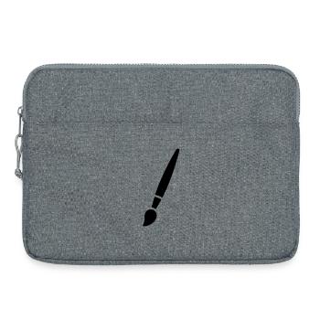 Pinceau, peinture, symbole artistique - Sacoche pour ordinateur portable 15 pouces - gris chiné - Devant