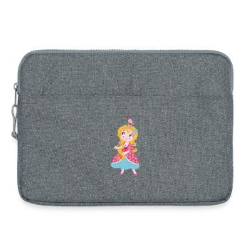 Cute princess - Laptop bag 15" - heather grey - Front