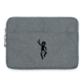 Urlaub Party Saufen Strichmännchen - Laptoptasche 15" - Grau meliert - Vorne