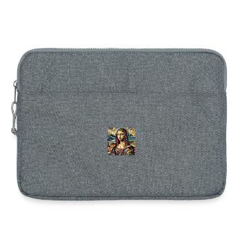 Mona Lisa meets Hundertwasser - Laptoptasche 15" - Grau meliert - Vorne