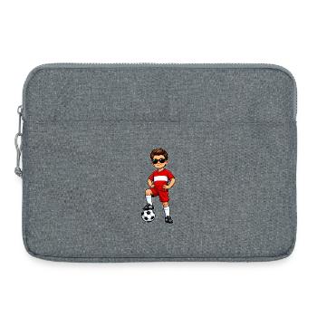Soccer Boy Autriche Fan de football Drapeau Autriche - Sacoche pour ordinateur portable 15 pouces - gris chiné - Devant