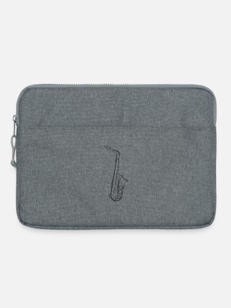 Saxophon - Laptoptasche 15" - Grau meliert