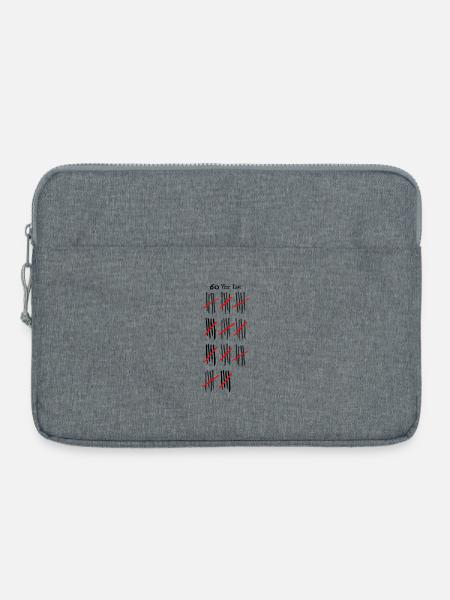 Abstraktes expressionistisches Strichzeichnungsdesign - Laptoptasche 15" - Grau meliert