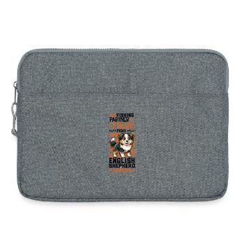 Pêche et berger anglais - Sacoche pour ordinateur portable 15 pouces - gris chiné - Devant