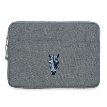 Licorne Poney Cavalier Chevaux Équitation Licornes - Sacoche pour ordinateur portable 15 pouces - gris chiné - Devant