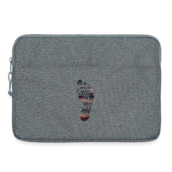  Eine Reise Von 1000 Meilen Beginnt Mit Dem Ersten - Laptoptasche 15" - Grau meliert - Vorne