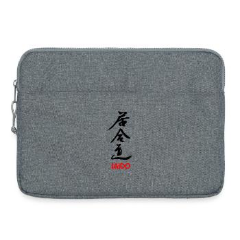 Iaido-Kunst, das Schwert zu ziehen - Laptoptasche 15" - Grau meliert - Vorne