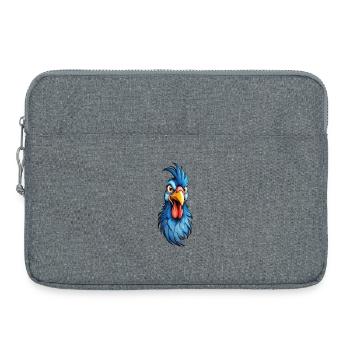 Un coq à plumes bleues - Sacoche pour ordinateur portable 15 pouces - gris chiné - Devant