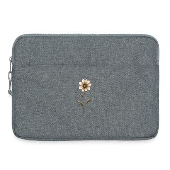 Croquis fleur - Sacoche pour ordinateur portable 15 pouces - gris chiné - Devant