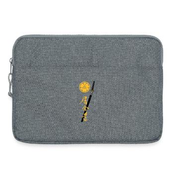 Iaido Kanji Katana & Mon - Laptoptasche 15" - Grau meliert - Vorne
