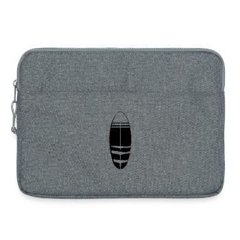 Surfboard Pixel - Laptop bag 15" - heather grey - Front