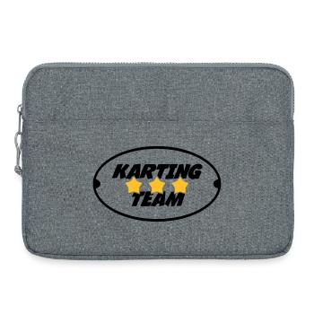 Karting / Kart / Pilote / Voiture - Sacoche pour ordinateur portable 15 pouces - gris chiné - Devant