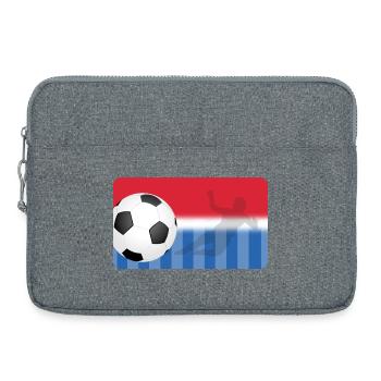 Soccer Ball - Red Blue | personalizable - Laptop bag 15" - heather grey - Front
