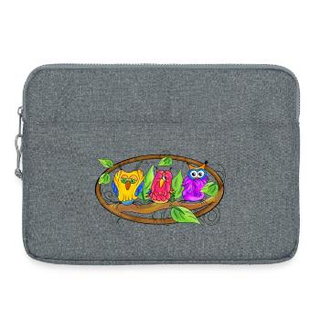 Weisheit - Eulen Edition - Laptoptasche 15" - Grau meliert - Vorne