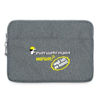 Freiwillige Feuerwehr , Feuerwehrmann weil ich (25 - Laptoptasche 15" - Grau meliert - Vorne