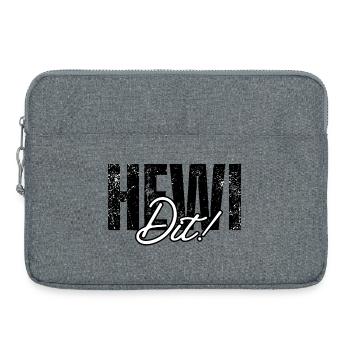Hewi Dit ! – Berlin Humour Dicton Design - Sacoche pour ordinateur portable 15 pouces - gris chiné - Devant
