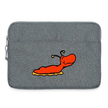 Slug snail without shell smiles - Laptop bag 15" - heather grey - Front