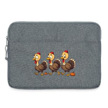 Bébé dinde de Thanksgiving - Sacoche pour ordinateur portable 15 pouces - gris chiné - Devant