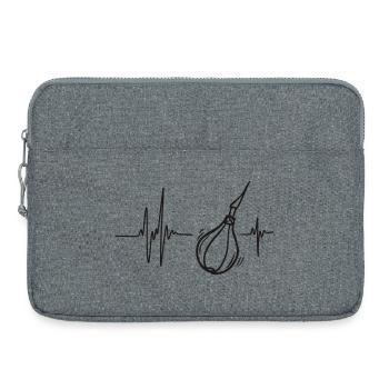 Speedboxen | Herzschlag-Pugilismus - Laptoptasche 15" - Grau meliert - Vorne